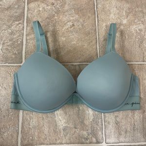 VS Pink light blue push up bra